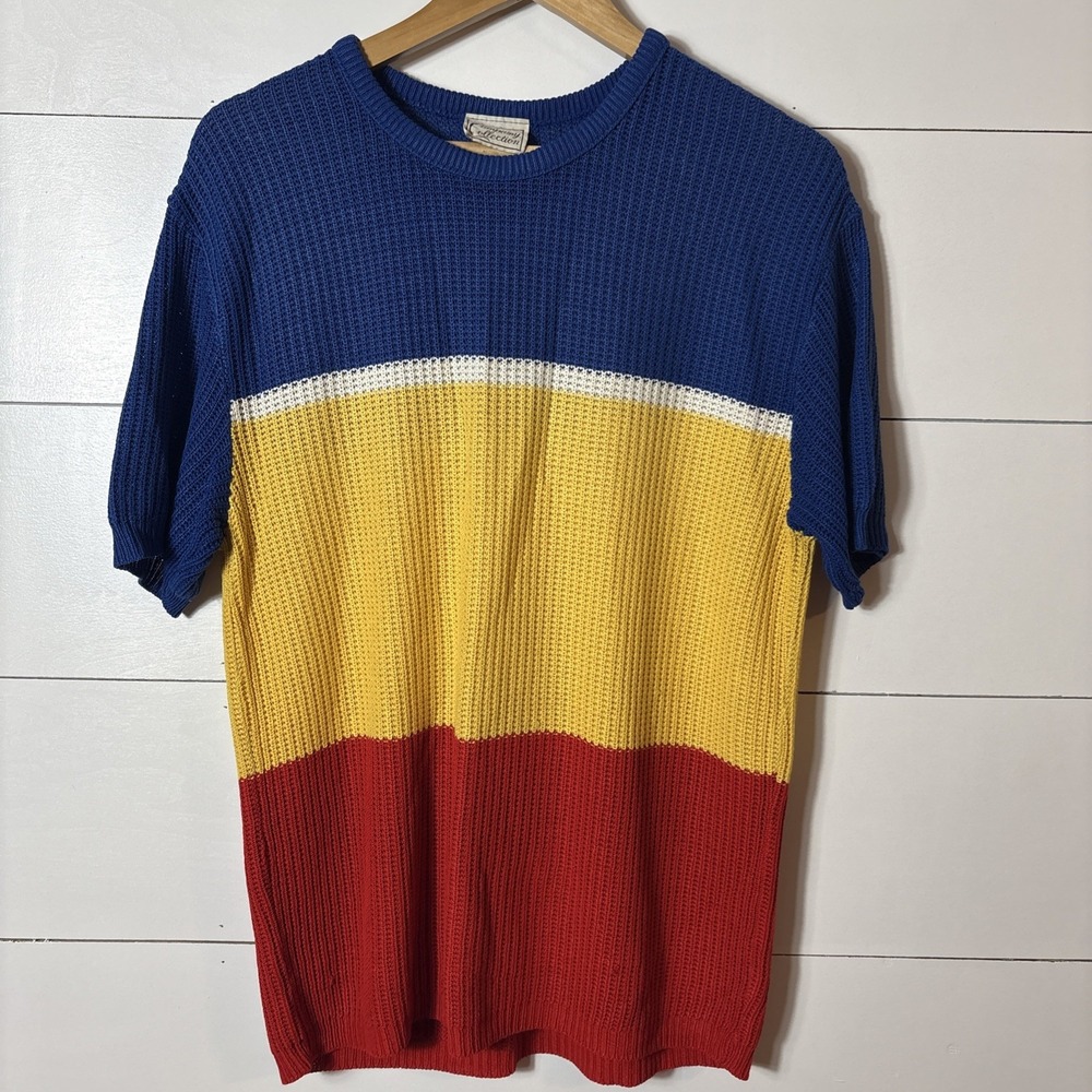 Vintage 90s Company Collection Sweater Womens Small Made‎ USA Short Sleeve